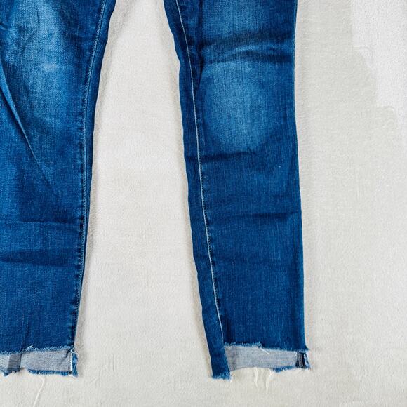 Pilcro and the Letterpress Jeans Womens 28 Dark Wash Blue Denim Mid Rise Skinny - Picture 6 of 13